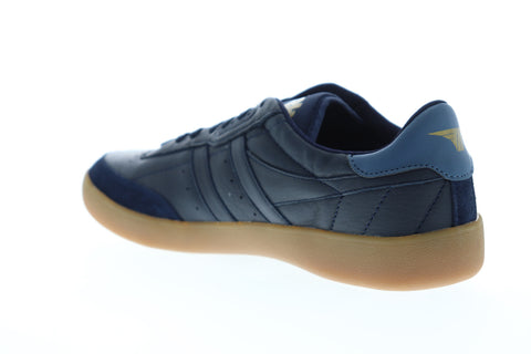 Gola Inca Leather CMA686 Mens Blue Retro Low Top Lifestyle Sneakers Shoes