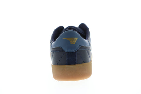 Gola Inca Leather CMA686 Mens Blue Retro Low Top Lifestyle Sneakers Shoes