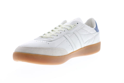 Gola Inca Leather Mens White Leather Low Top Lace Up Sneakers Shoes