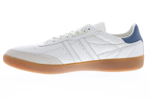 Gola Inca Leather Mens White Leather Low Top Lace Up Sneakers Shoes