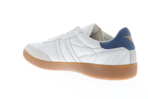 Gola Inca Leather Mens White Leather Low Top Lace Up Sneakers Shoes