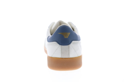 Gola Inca Leather Mens White Leather Low Top Lace Up Sneakers Shoes