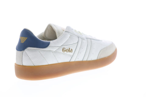 Gola Inca Leather Mens White Leather Low Top Lace Up Sneakers Shoes