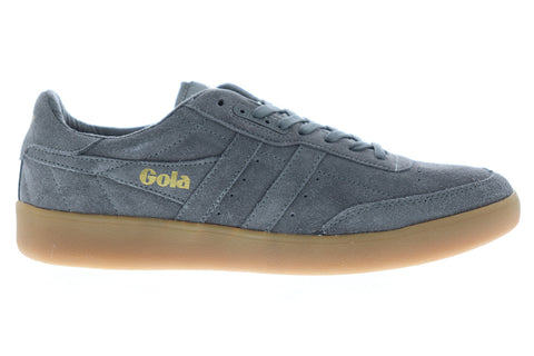 Gola Inca Suede CMA687 Mens Gray Retro Low Top Lace Up Lifestyle Sneakers Shoes