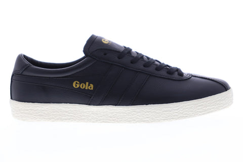 Gola Trainer Mens Black Leather Low Top Lace Up Sneakers Shoes