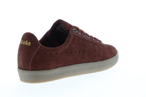 Gola Tourist CMA954 Mens Brown Suede Retro Low Top Lifestyle Sneakers Shoes