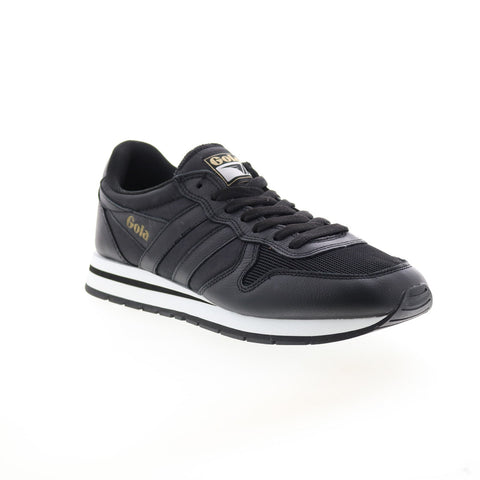 Gola Daytona Leather CMB042 Mens Black Leather Lifestyle Sneakers Shoes
