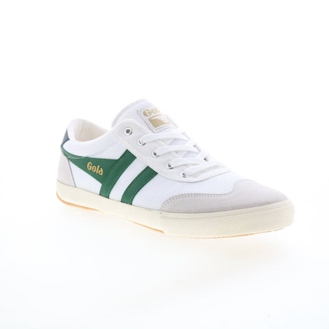 Gola Badminton Mesh CMB321 Mens White Canvas Lace Up Lifestyle Sneakers Shoes