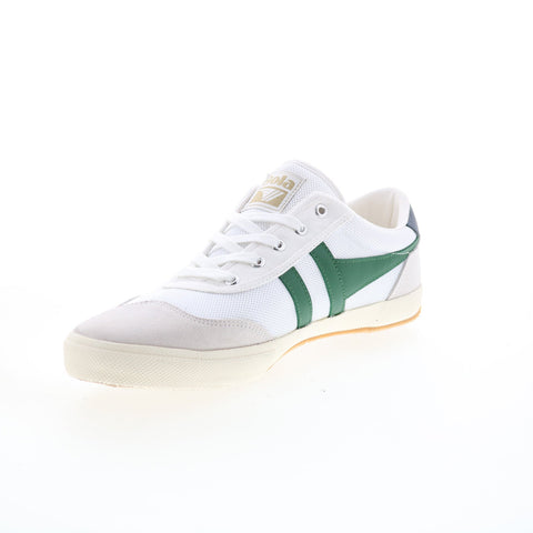 Gola Badminton Mesh CMB321 Mens White Canvas Lace Up Lifestyle Sneakers Shoes