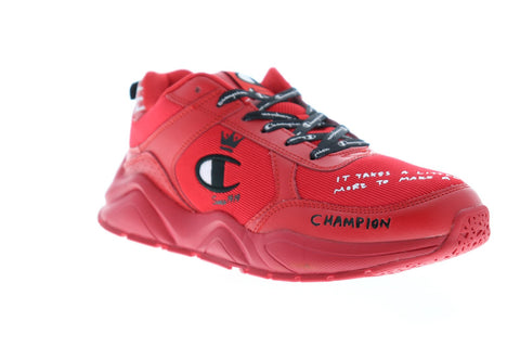 Champion 93 Eighteen King Mens Red Textile Low Top Lace Up Sneakers Shoes
