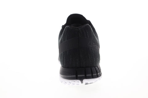 Reebok Print Run Dist CN0411 Mens Black Canvas Low Top Athletic Running Shoes