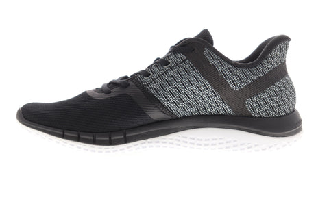 Reebok Print Run Next CN0427 Womens Black Canvas Low Top Athletic Running Shoes