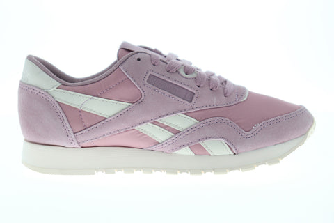 Reebok Classic Nylon CN2886 Womens Pink Suede Low Top Lifestyle Sneakers Shoes