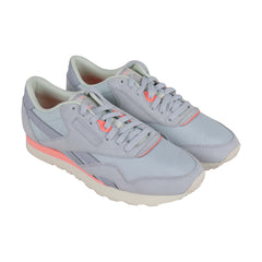 Reebok Classic Nylon Mens Gray Suede & Nylon Low Top Lace Up Sneakers Shoes