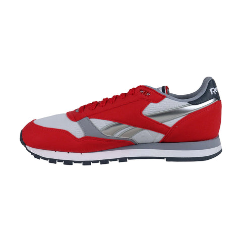 Reebok Classic Leather Mens Red Mesh & Suede Low Top Lace Up Sneakers Shoes