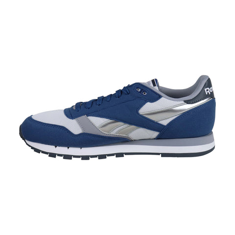 Reebok Classic Leather Mens Blue Mesh & Suede Low Top Lace Up Sneakers Shoes