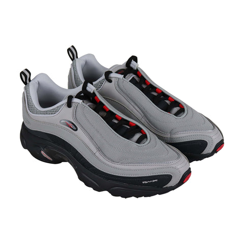 Reebok Daytona Dmx Mens Gray Mesh Low Top Lace Up Sneakers Shoes