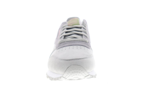 Reebok Classic Leather CN4025 Womens Gray Low Top Lifestyle Sneakers Shoes
