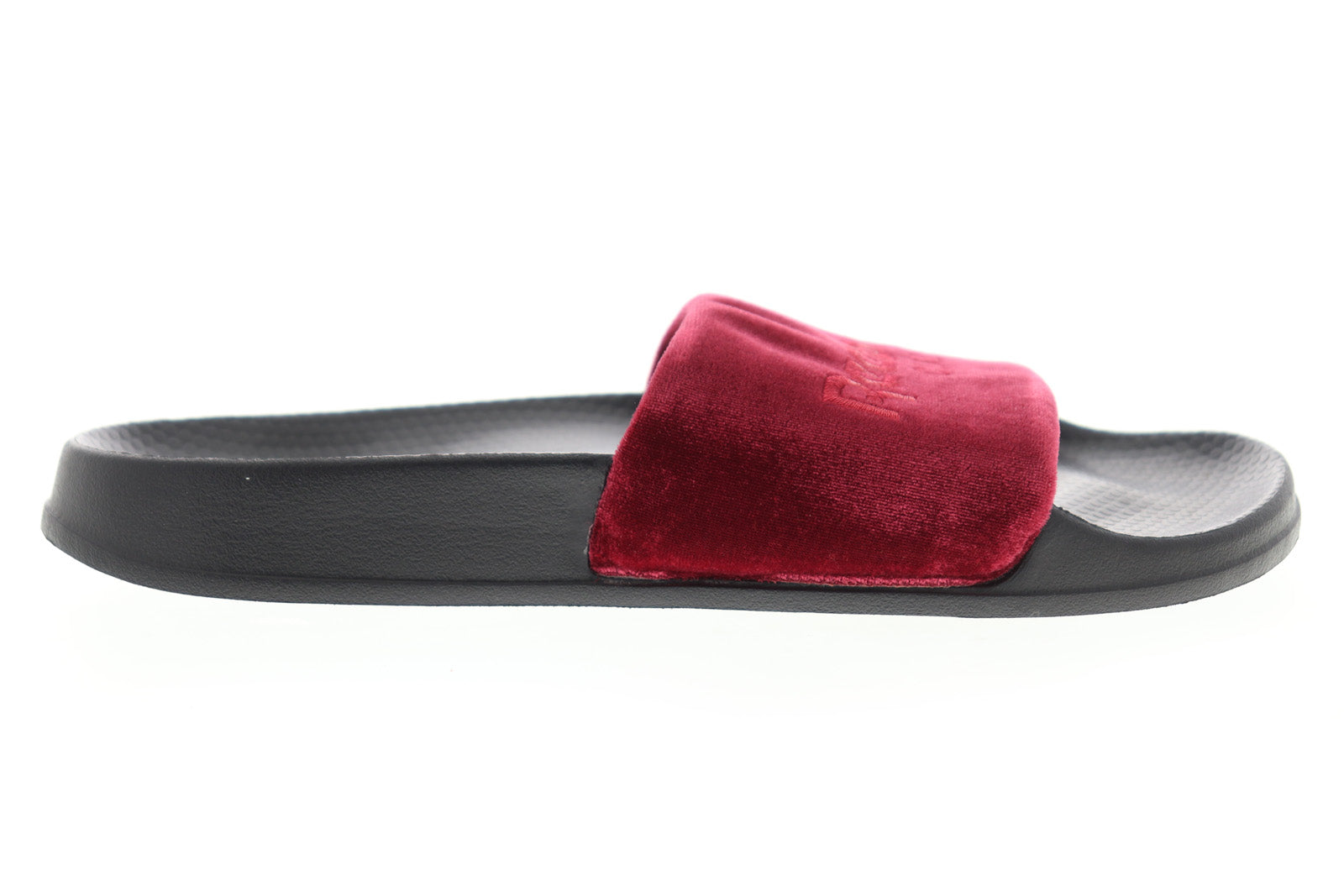 Red Fuzzy Men\'s Slip-On Sandals Roland Slide Slipper | Vance Footwear main image 3