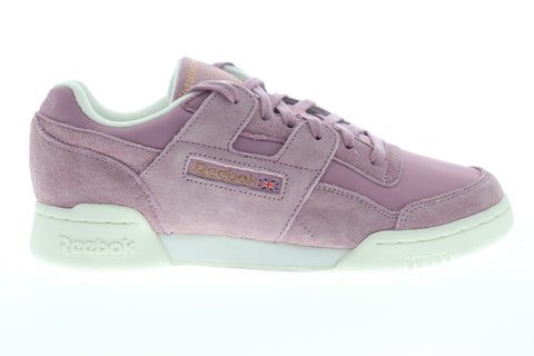 Reebok Workout LO Plus CN4623 Womens Purple Suede Lifestyle Sneakers Shoes