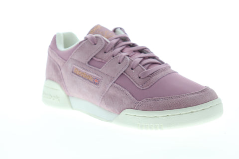 Reebok Workout LO Plus CN4623 Womens Purple Suede Lifestyle Sneakers Shoes