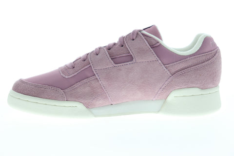 Reebok Workout LO Plus CN4623 Womens Purple Suede Lifestyle Sneakers Shoes