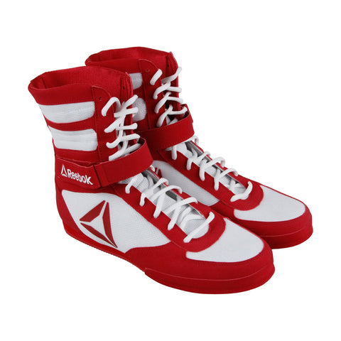 Reebok Boxing Boot- Buck CN4739 Mens Red Canvas Athletic Wrestling Shoes