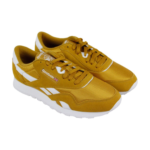Reebok Classics Nylon M CN4991 Mens Yellow Lace Up Athletic Gym Running Shoes