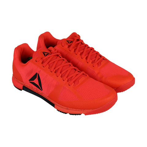 Reebok Speed Tr Mens Red Mesh Low Top Lace Up Sneakers Shoes