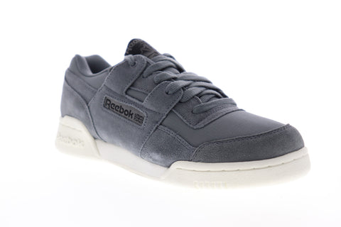 Reebok Workout Plus MU CN5481 Mens Gray Suede Low Top Lifestyle Sneakers Shoes