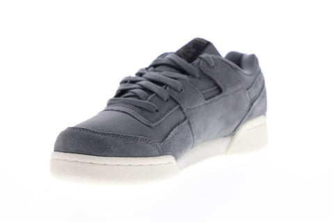 Reebok Workout Plus MU CN5481 Mens Gray Suede Low Top Lifestyle Sneakers Shoes