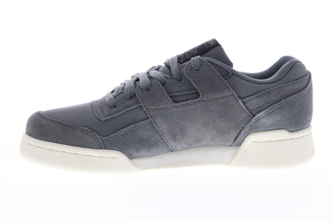 Reebok Workout Plus MU CN5481 Mens Gray Suede Low Top Lifestyle Sneakers Shoes