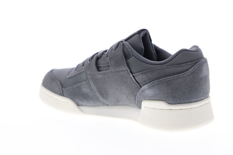 Reebok Workout Plus MU CN5481 Mens Gray Suede Low Top Lifestyle Sneakers Shoes