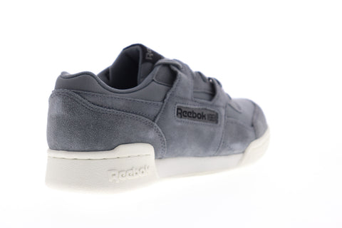 Reebok Workout Plus MU CN5481 Mens Gray Suede Low Top Lifestyle Sneakers Shoes
