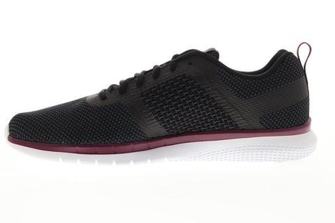 Reebok Pt Prime Runner Fc Mens Black Textile Low Top Lace Up Sneakers Shoes