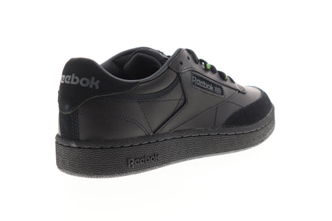 Reebok Club C 85 MU CN6902 Mens Black Leather Lace Up Lifestyle Sneakers Shoes