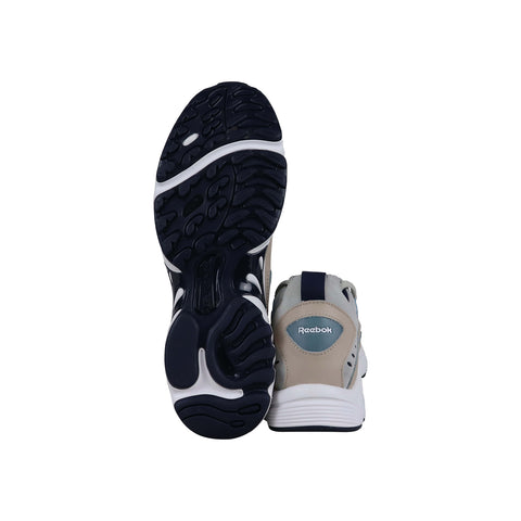 Reebok Dmx Series 1200 Mens Gray Beige Leather Low Top Sneakers Shoes