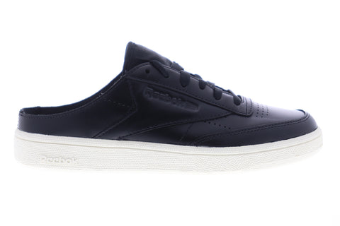 Reebok Club C 85 Mule CN7805 Womens Black Leather Lifestyle Sneakers Shoes