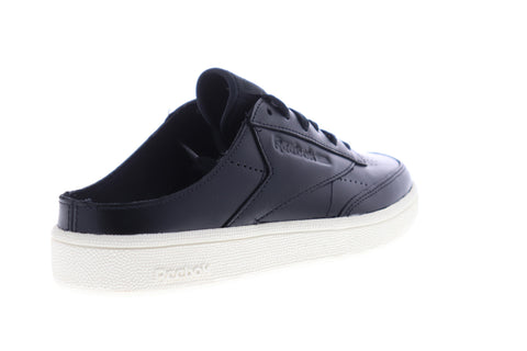 Reebok Club C 85 Mule CN7805 Womens Black Leather Lifestyle Sneakers Shoes