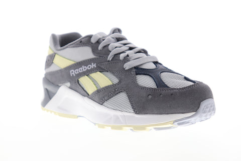 Reebok Aztrek CN7838 Mens Gray Suede Low Top Lace Up Lifestyle Sneakers Shoes