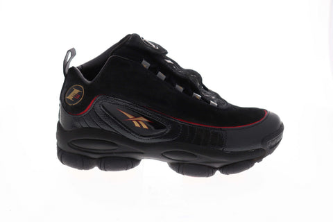 Reebok Iverson Legacy CN8404 Mens Black Mid Top Athletic Gym Basketball Shoes