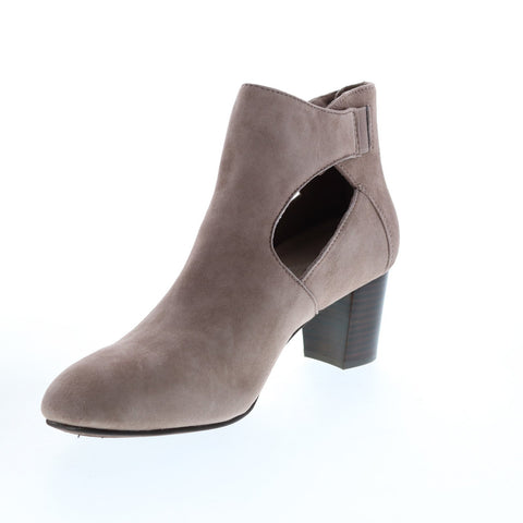 Earth Corinth Womens Pink Suede Zipper Ankle & Booties Boots
