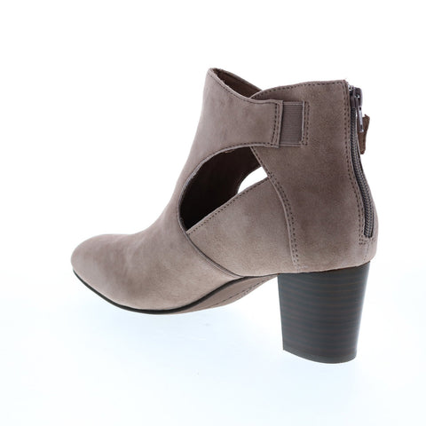 Earth Corinth Womens Pink Suede Zipper Ankle & Booties Boots