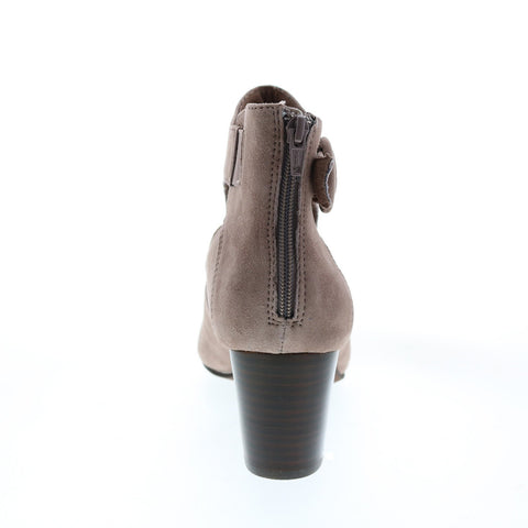 Earth Corinth Womens Pink Suede Zipper Ankle & Booties Boots