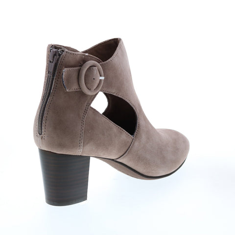 Earth Corinth Womens Pink Suede Zipper Ankle & Booties Boots