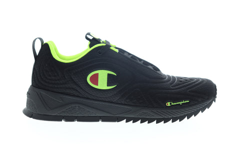 Champion Flex 19 CP100251M Mens Black Suede Low Top Lifestyle Sneakers Shoes