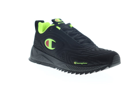 Champion Flex 19 CP100251M Mens Black Suede Low Top Lifestyle Sneakers Shoes