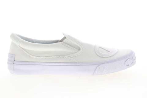 Champion Metro Slip On CP100624M Mens White Canvas Lifestyle Sneakers Shoes
