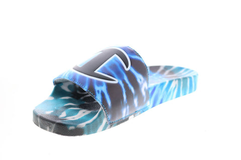 Champion Ipo Tie Dye CP101191M Mens Blue Synthetic Sandals Slides Shoes