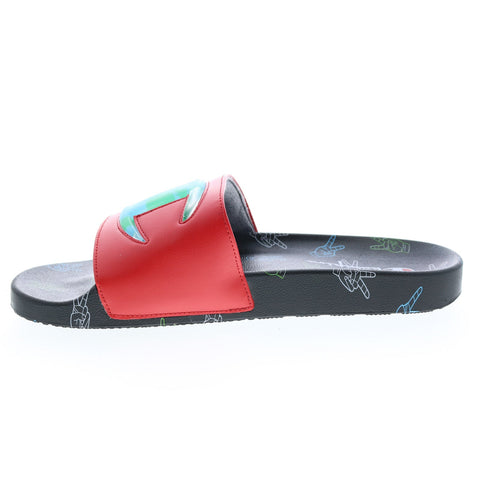 Champion Ipo Together CP101496M Mens Red Synthetic Slip On Slides Sandals Shoes